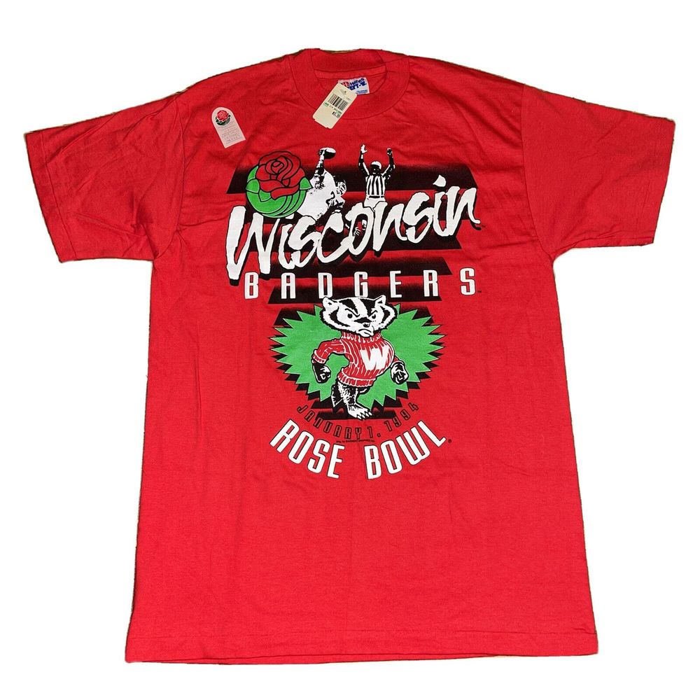 Vintage Wisconsin Badgers 1994 Rose Bowl Men’s T-Shirt Size Medium NEW